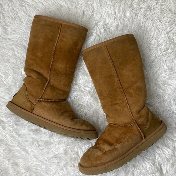 UGG Shoes - Ugg original tall leather sherpa chestnut boot